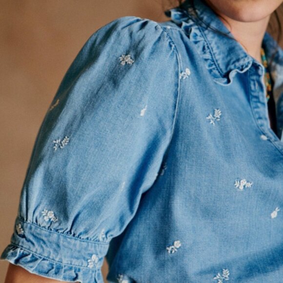 Sezane Maggie Shirt size 34/US 2 - Picture 1 of 9